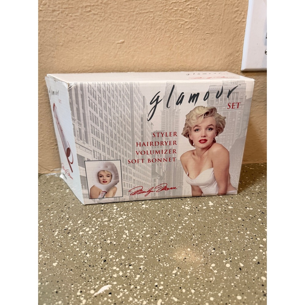 VTG Marilyn Monroe Glamour Set Hair Dryer Volumizer Soft Bonnet‎ Styler Salton